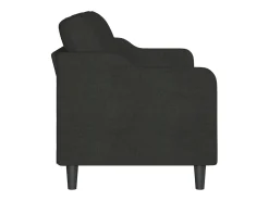 Sofá de 3 plazas de tela negro 180 cm