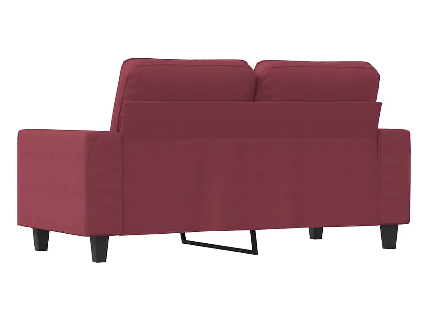 Sofá de 2 plazas de tela rojo tinto 120 cm