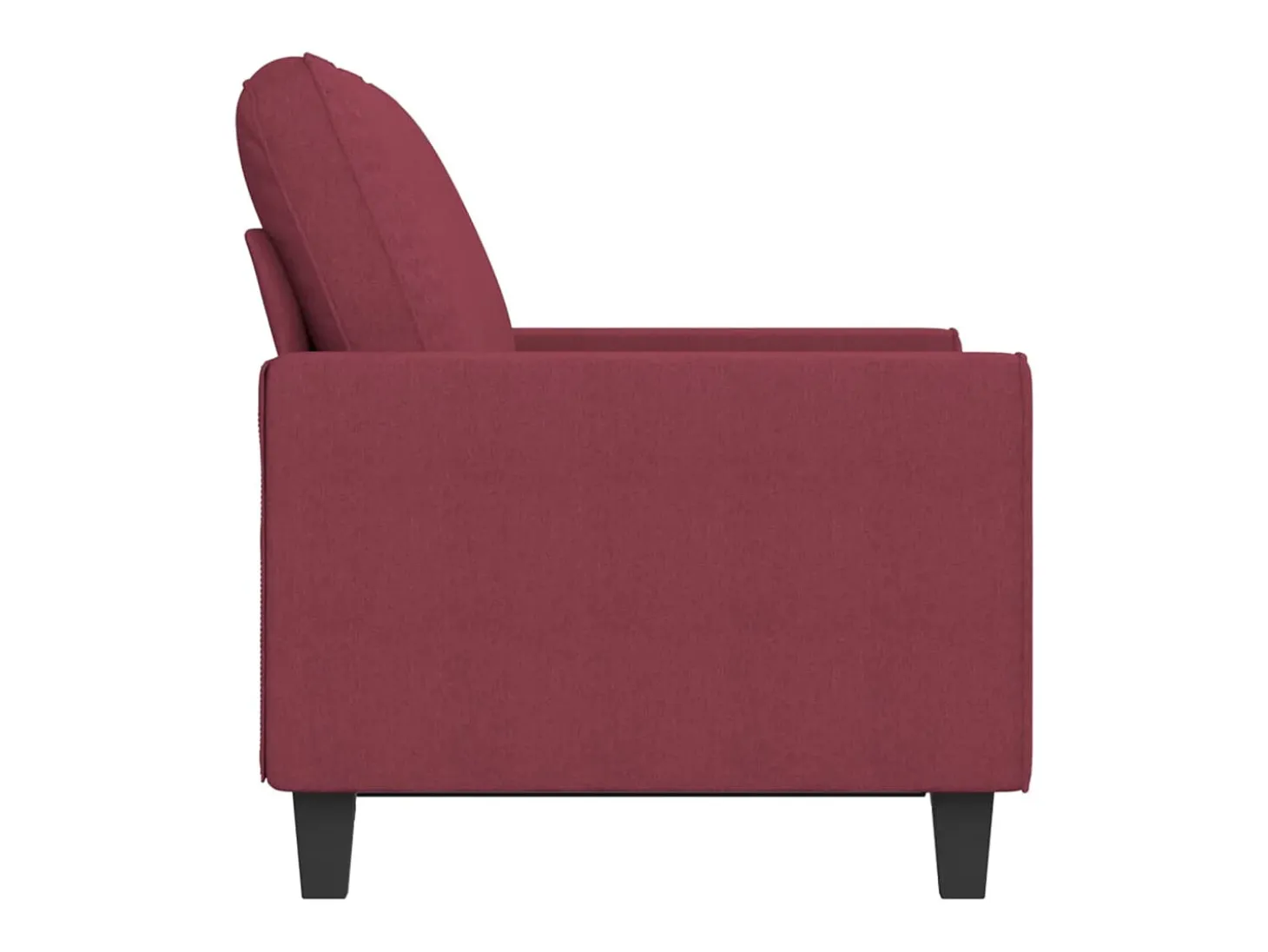 Sofá de 2 plazas de tela rojo tinto 120 cm