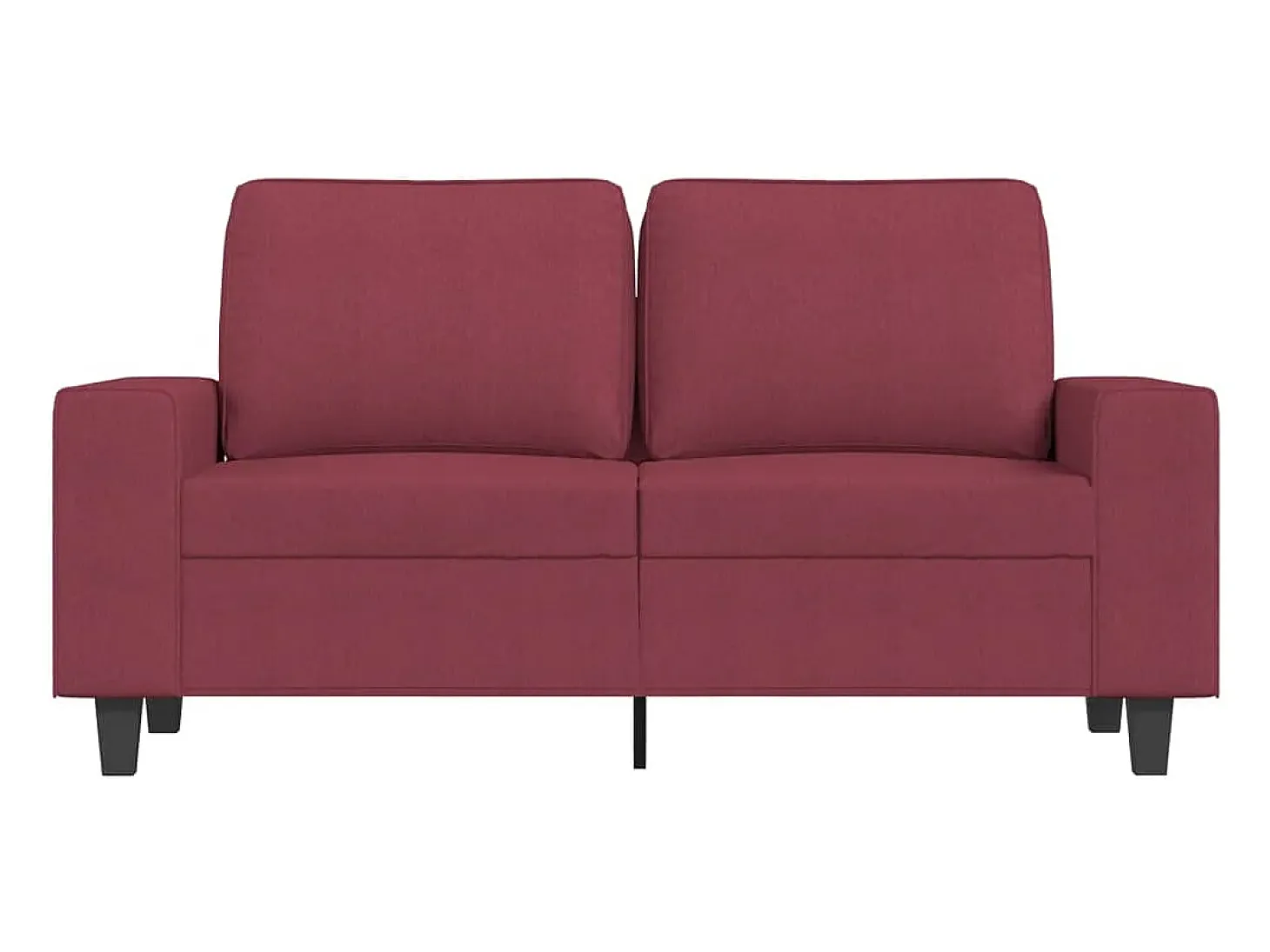 Sofá de 2 plazas de tela rojo tinto 120 cm