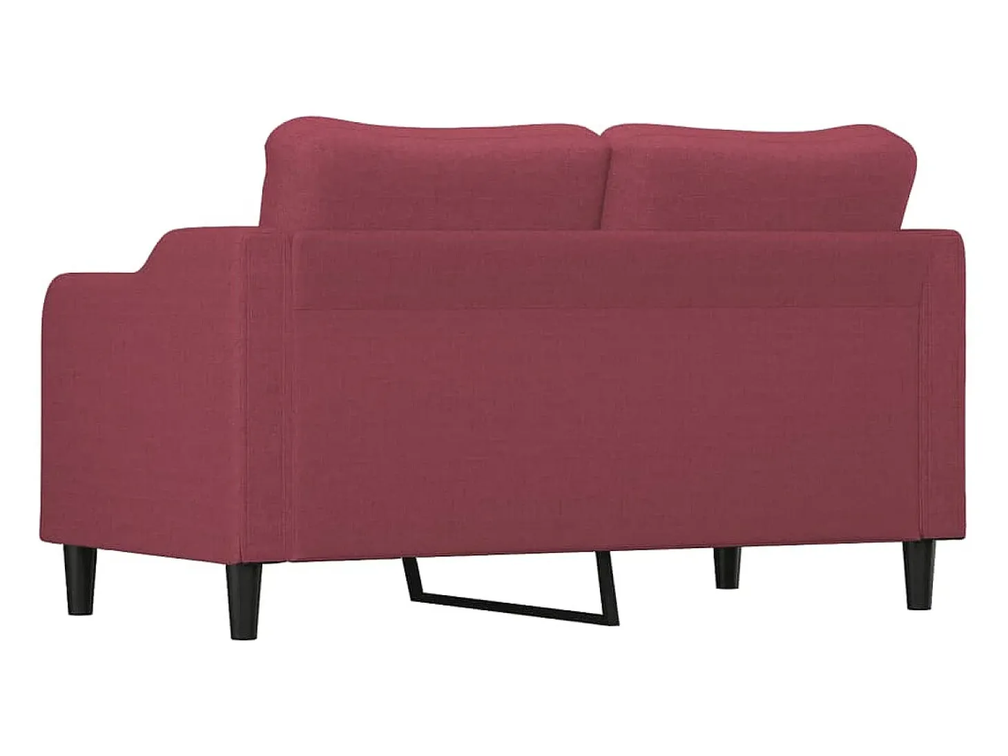 Sofá de 2 plazas de tela rojo tinto 140 cm