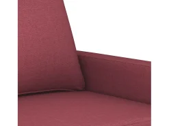 Sofá de 2 plazas de tela rojo tinto 120 cm