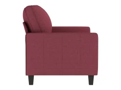 Sofá de 2 plazas de tela rojo tinto 120 cm