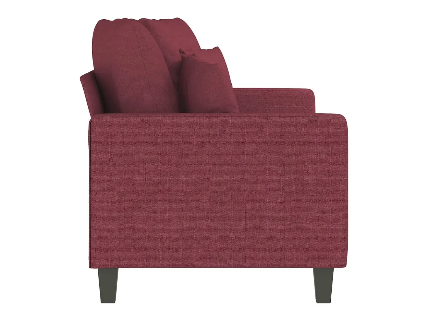 Sofá de 2 plazas de tela rojo tinto 140 cm