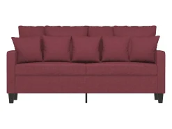 Sofá de 2 plazas de tela rojo tinto 140 cm