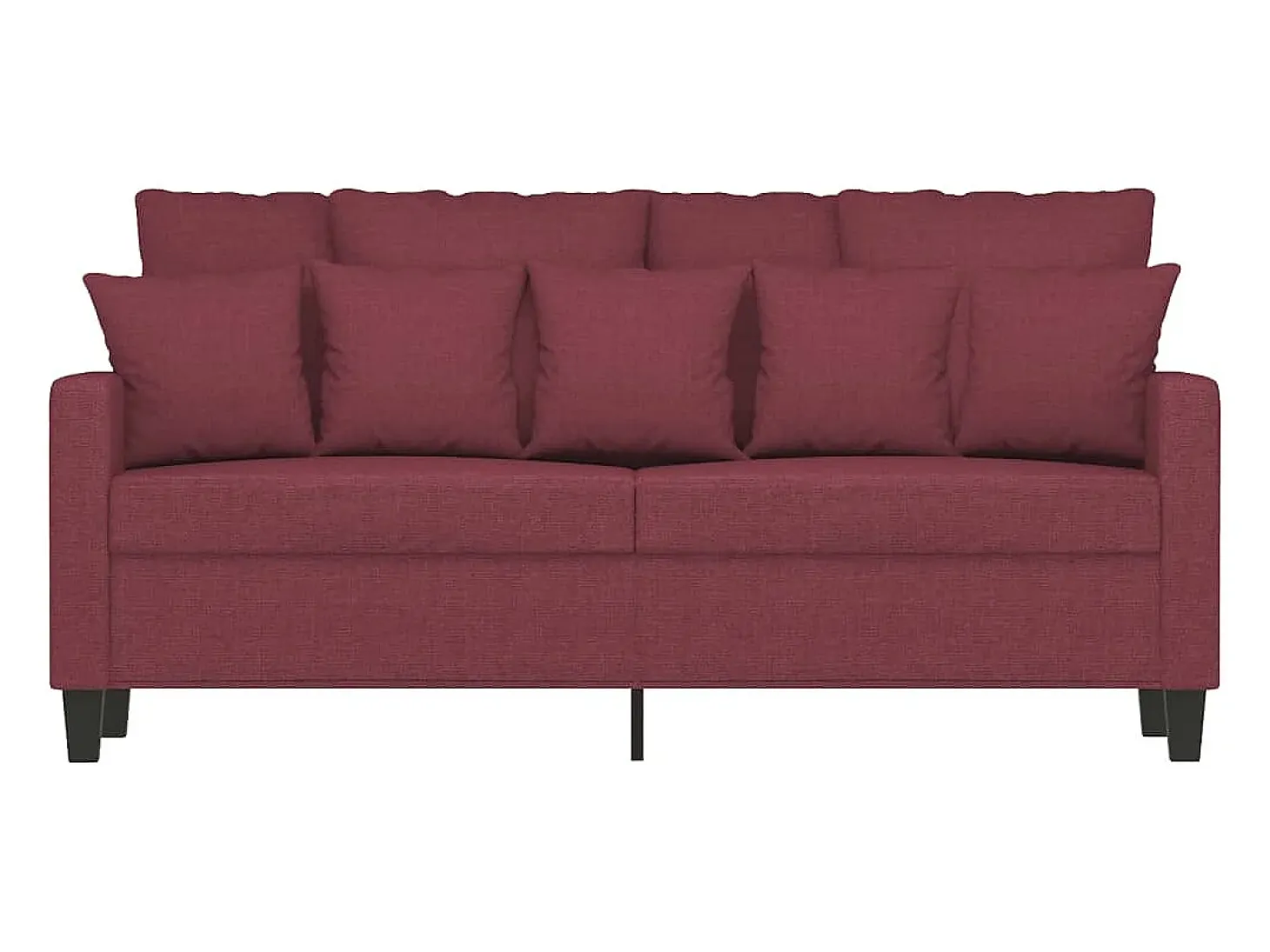 Sofá de 2 plazas de tela rojo tinto 140 cm
