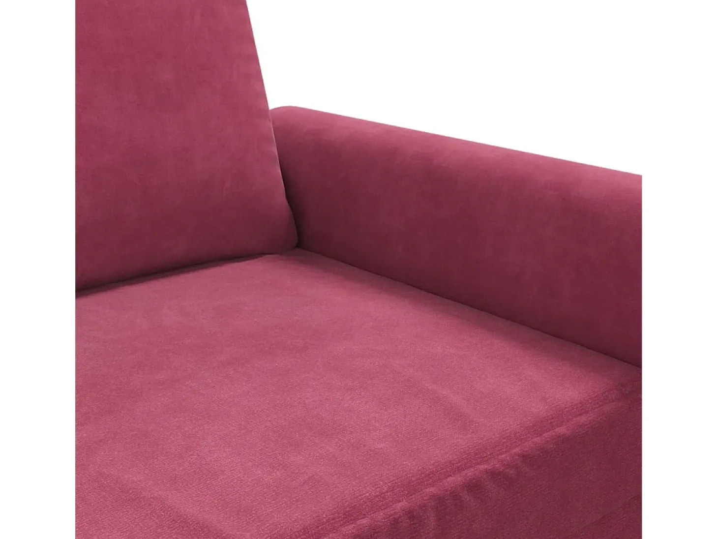 Sofá de 2 plazas de terciopelo rojo tinto 140 cm