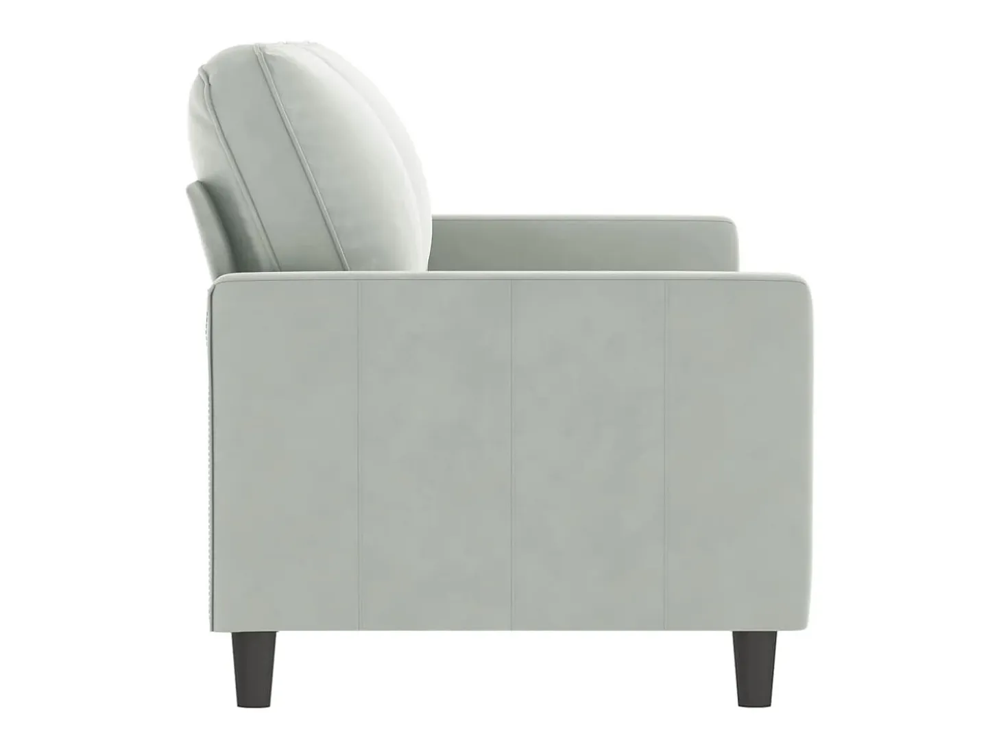 Sofá de 2 plazas de terciopelo gris claro 140 cm