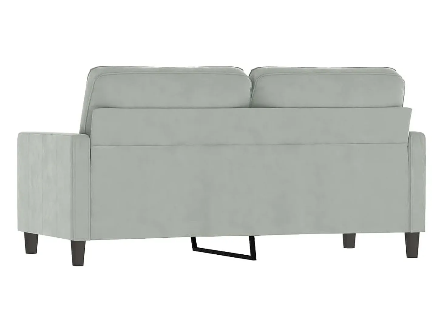 Sofá de 2 plazas de terciopelo gris claro 140 cm