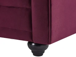 Sofá de 2 plazas de terciopelo color morado CHESTERFIELD