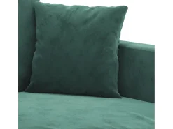 Sofá de 2 plazas de terciopelo verde oscuro 140 cm