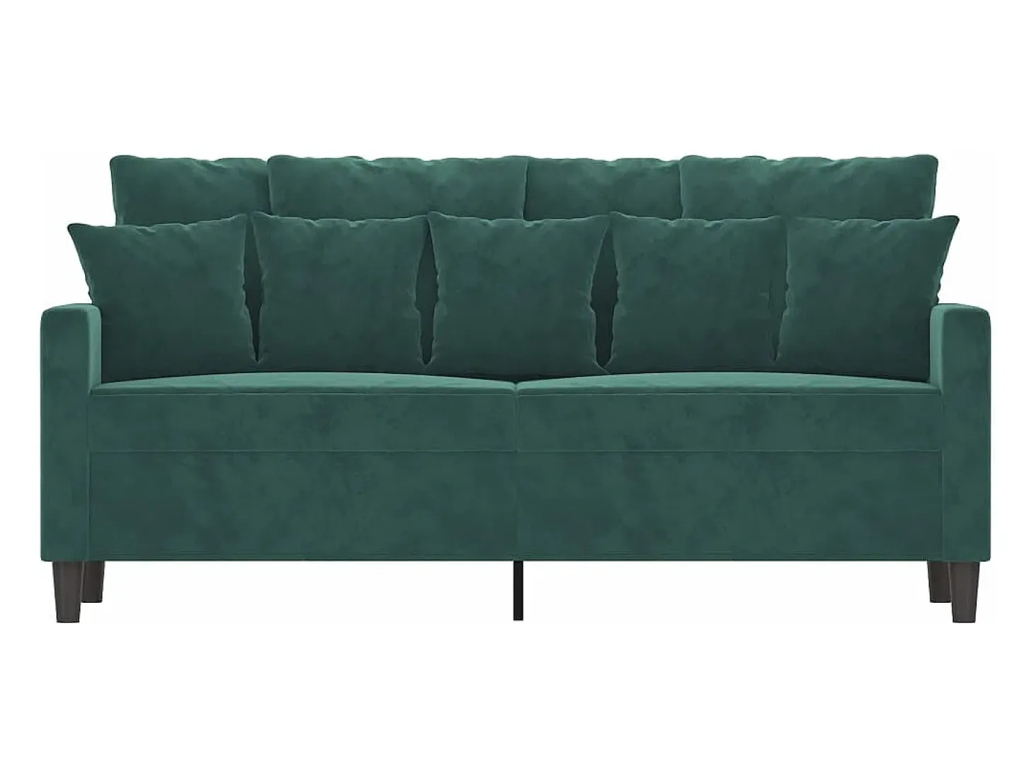 Sofá de 2 plazas de terciopelo verde oscuro 140 cm