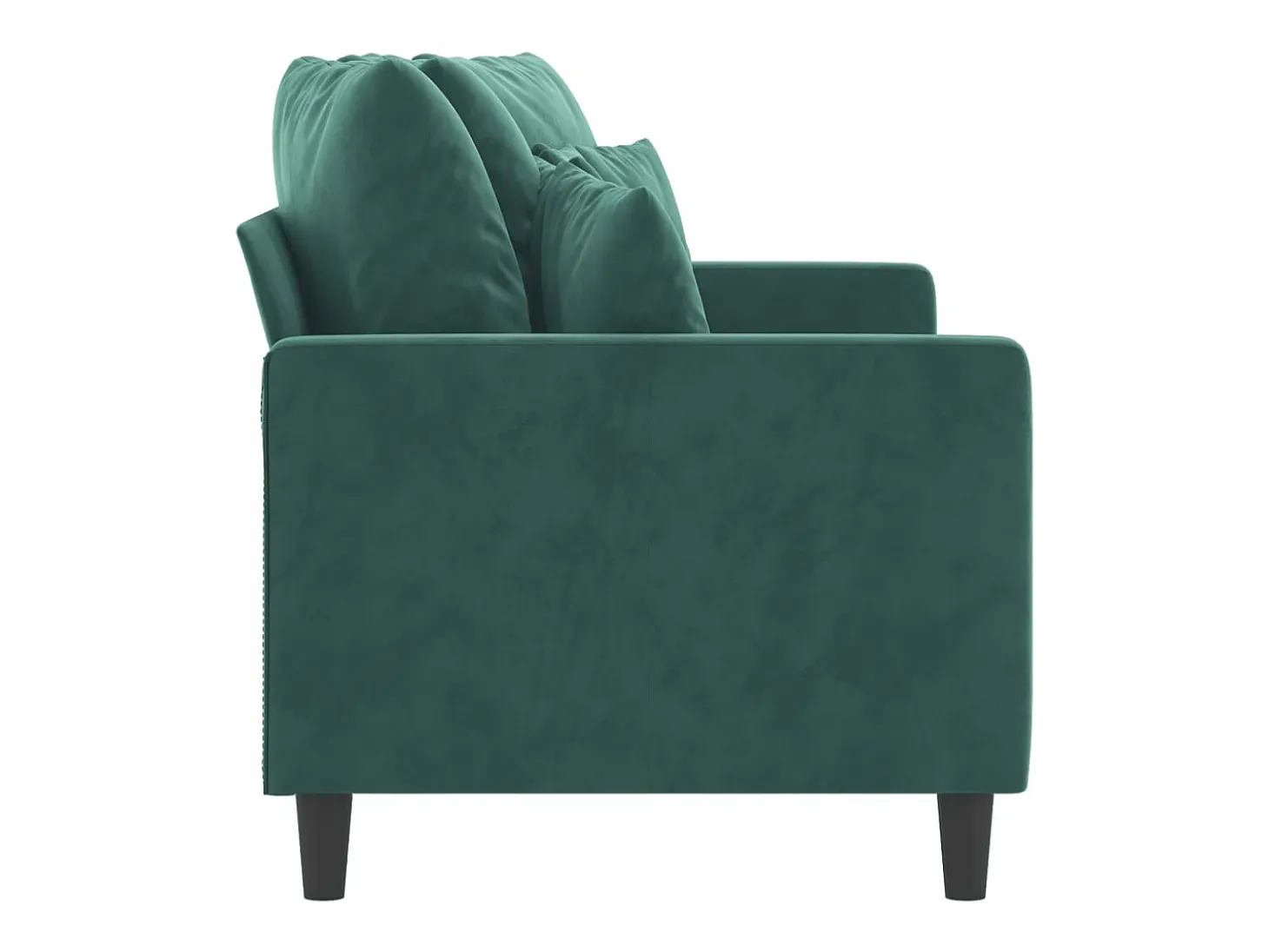 Sofá de 2 plazas de terciopelo verde oscuro 140 cm