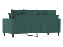 Sofá de 2 plazas de terciopelo verde oscuro 140 cm