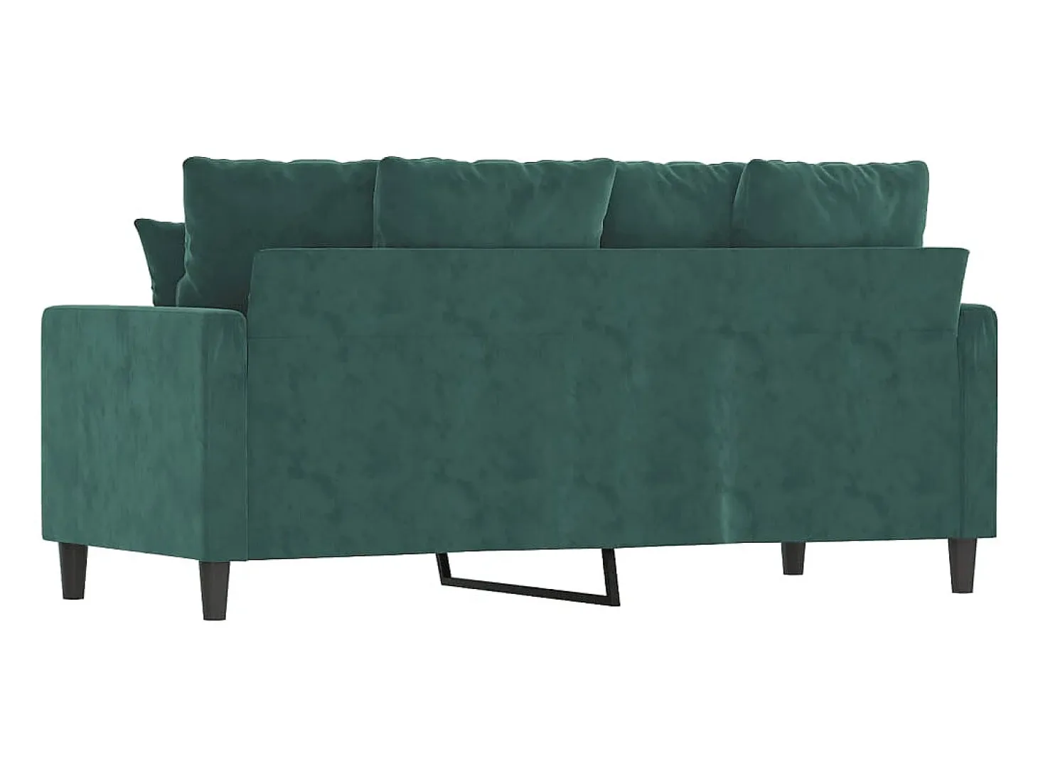 Sofá de 2 plazas de terciopelo verde oscuro 140 cm
