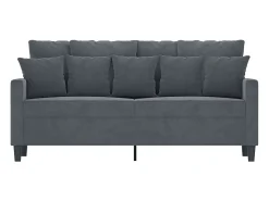 Sofá de 2 plazas de terciopelo gris oscuro 140 cm