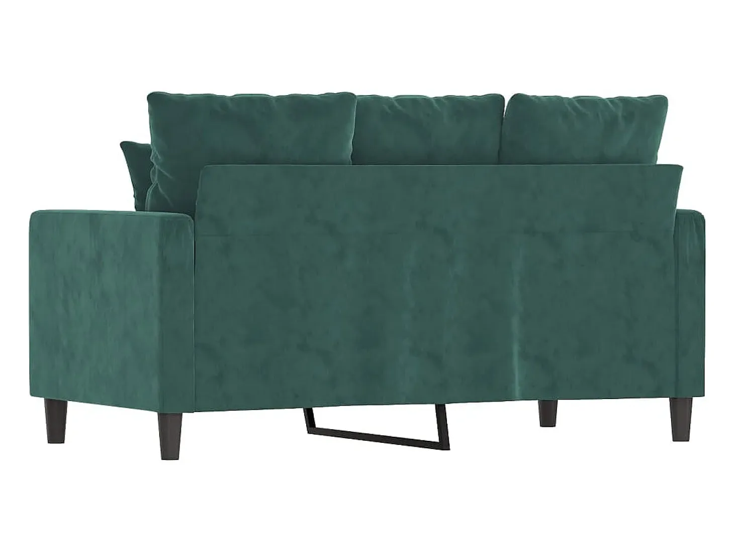 Sofá de 2 plazas de terciopelo verde oscuro 120 cm