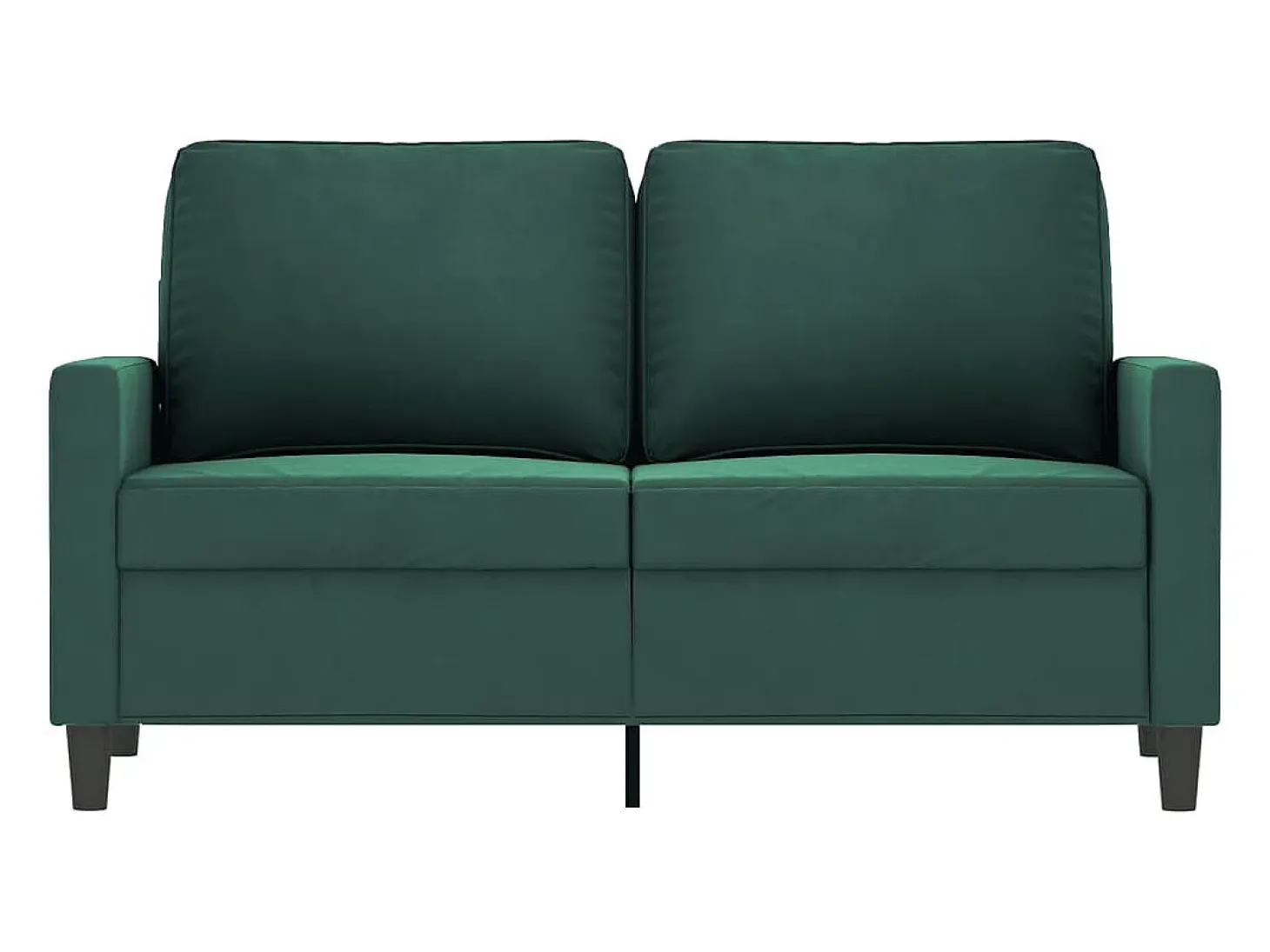 Sofá de 2 plazas de terciopelo verde oscuro 120 cm