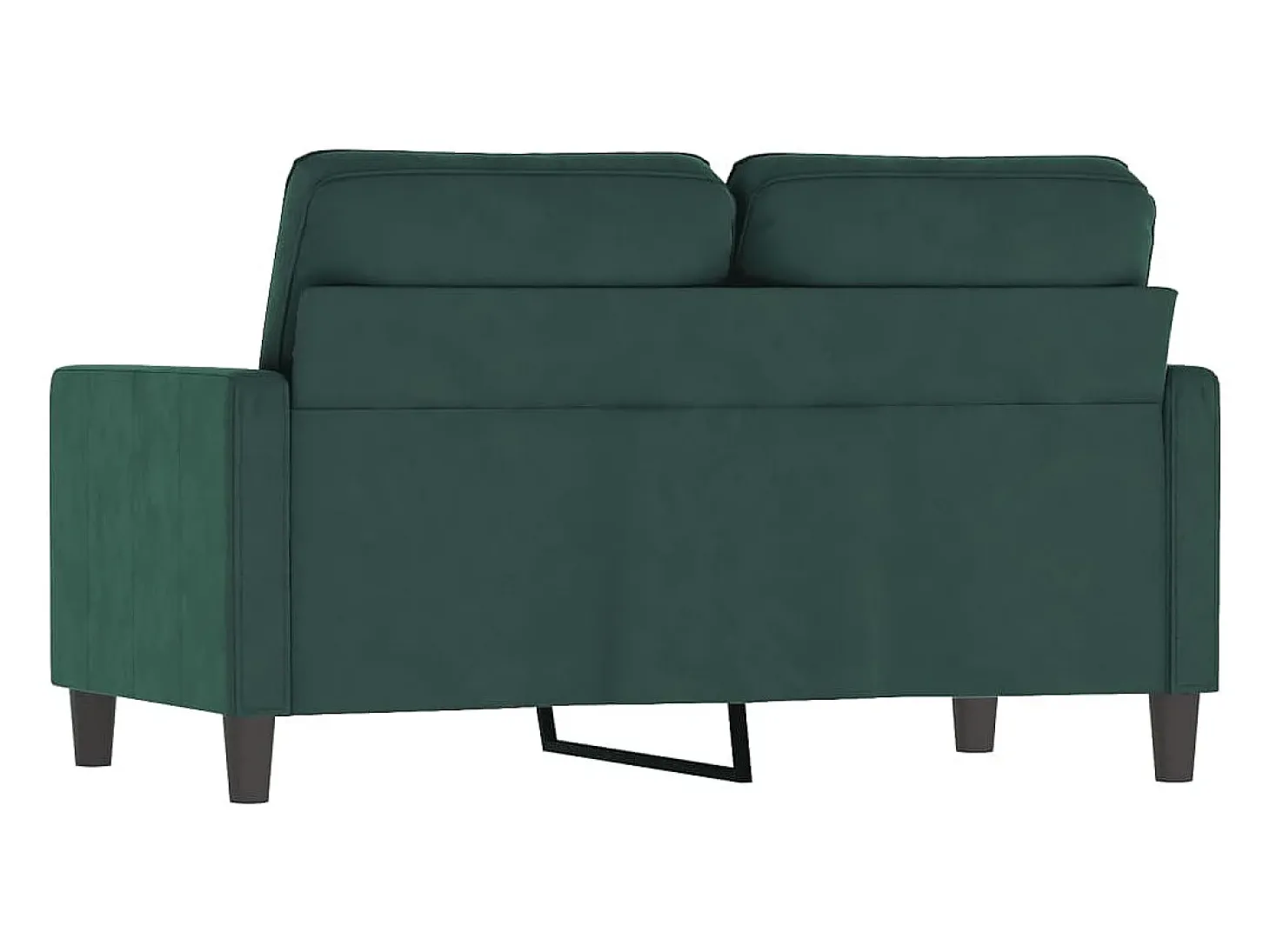 Sofá de 2 plazas de terciopelo verde oscuro 120 cm