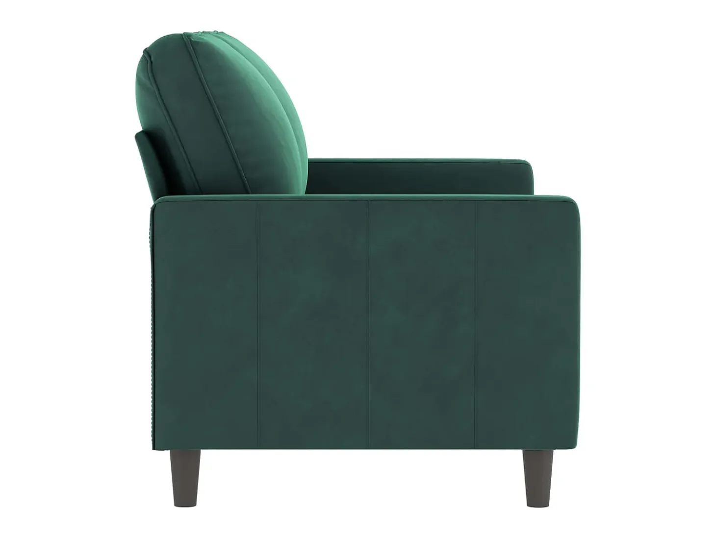 Sofá de 2 plazas de terciopelo verde oscuro 120 cm