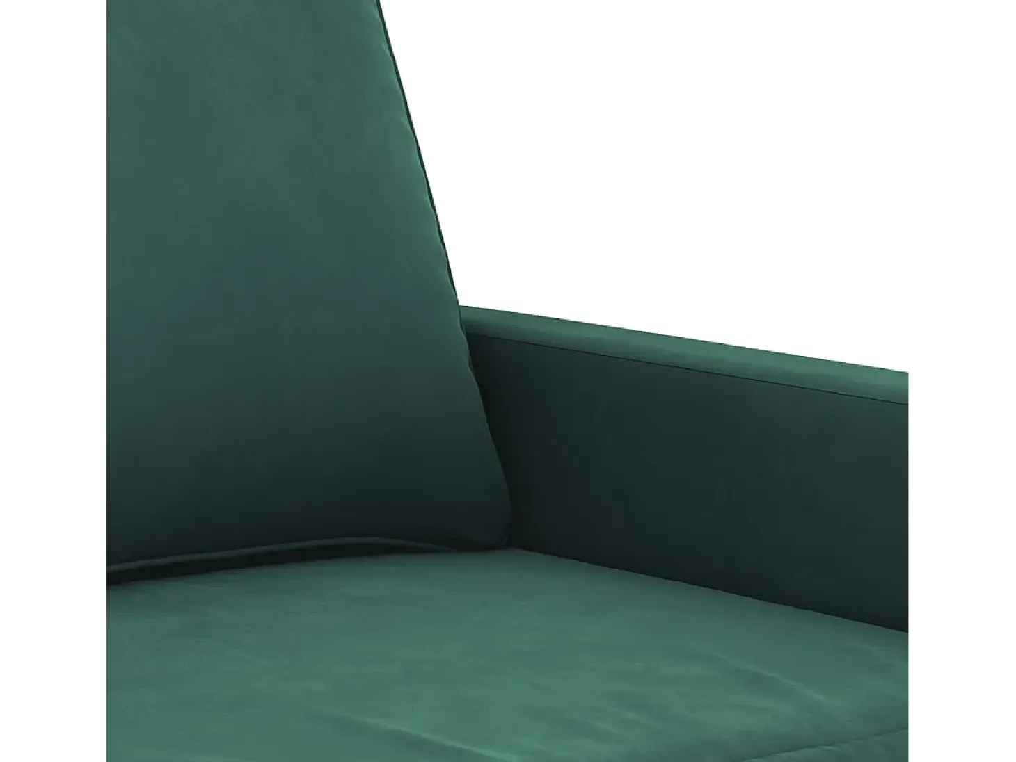 Sofá de 2 plazas de terciopelo verde oscuro 120 cm