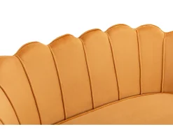 Sofá de 2 plazas de terciopelo amarillo mostaza DANDELION