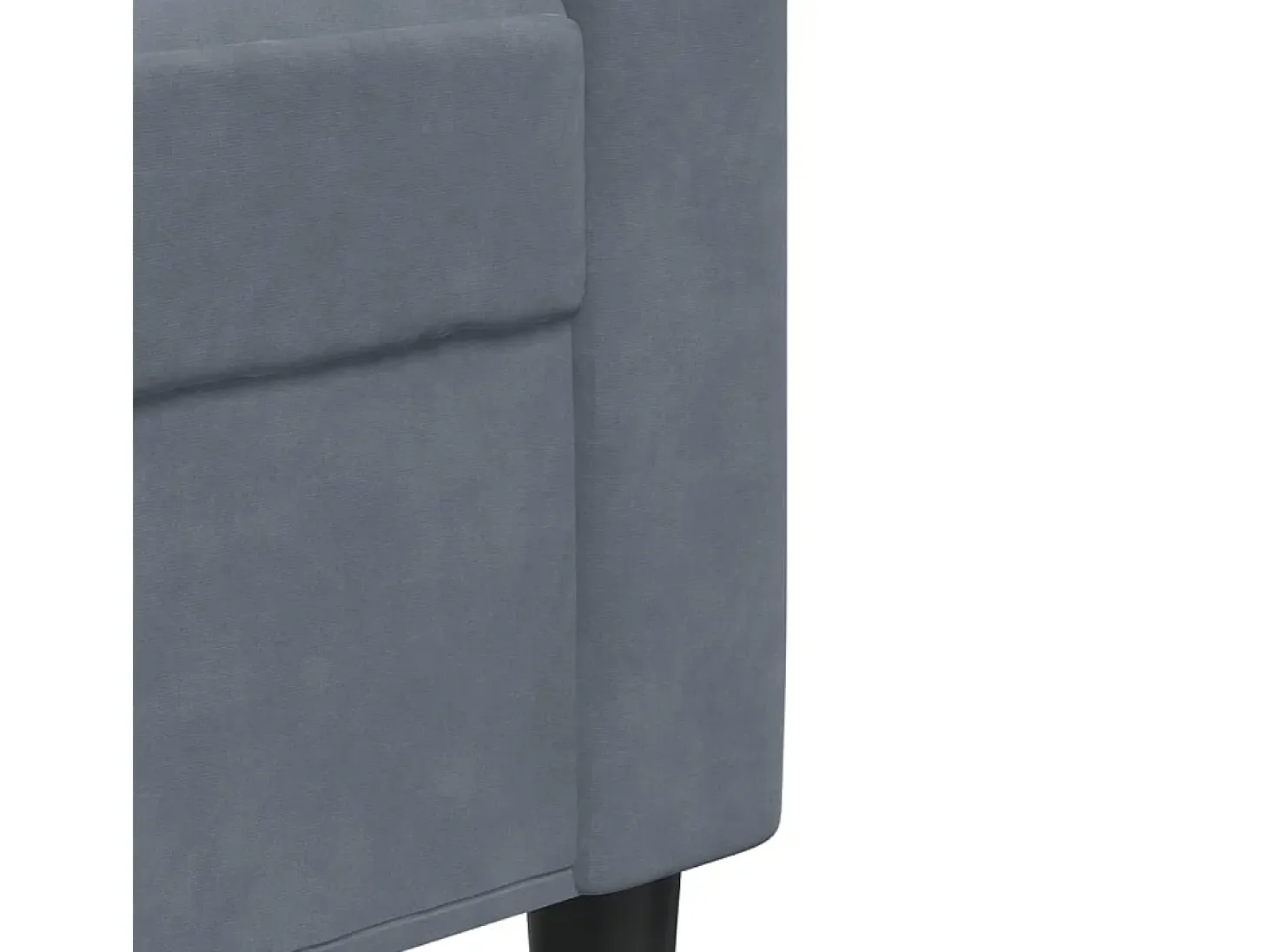 Sofá de 2 plazas de terciopelo gris oscuro 140 cm