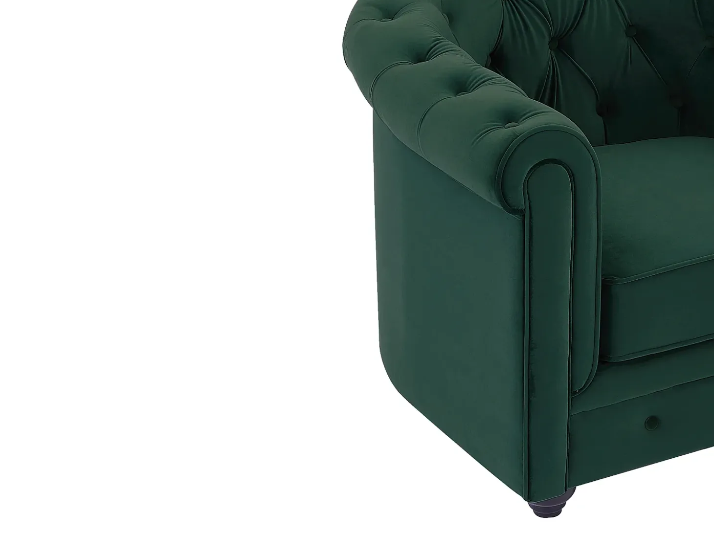 Sofá de 2 plazas de terciopelo verde CHESTERFIELD