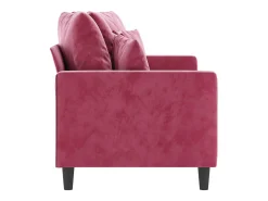 Sofá de 2 plazas de terciopelo rojo tinto 140 cm