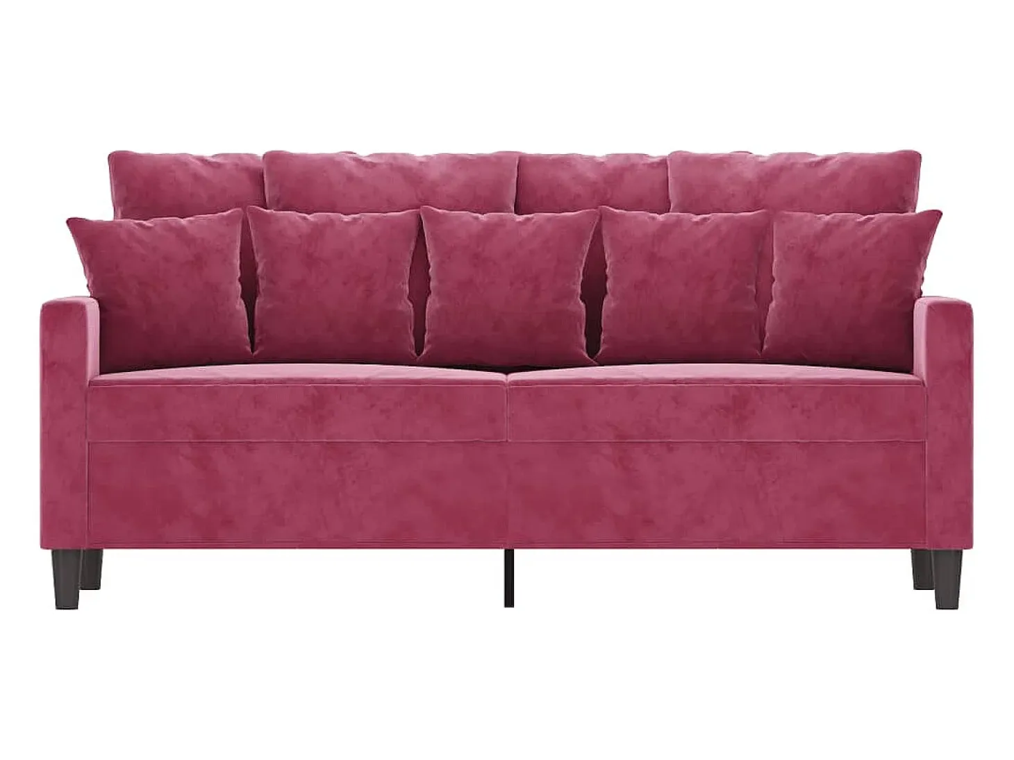 Sofá de 2 plazas de terciopelo rojo tinto 140 cm