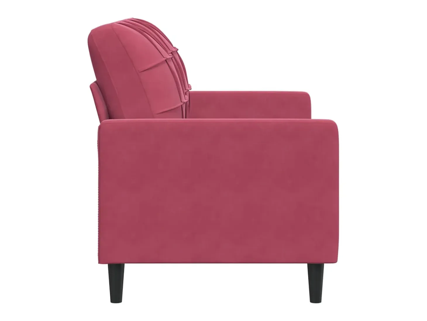 Sofá de 2 plazas de terciopelo rojo tinto 120 cm