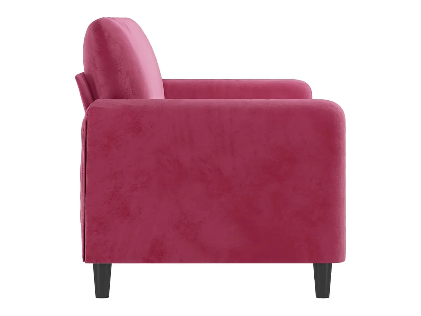 Sofá de 2 plazas de terciopelo rojo tinto 140 cm