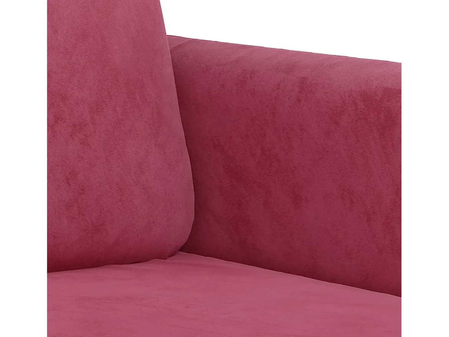 Sofá de 2 plazas de terciopelo rojo tinto 140 cm