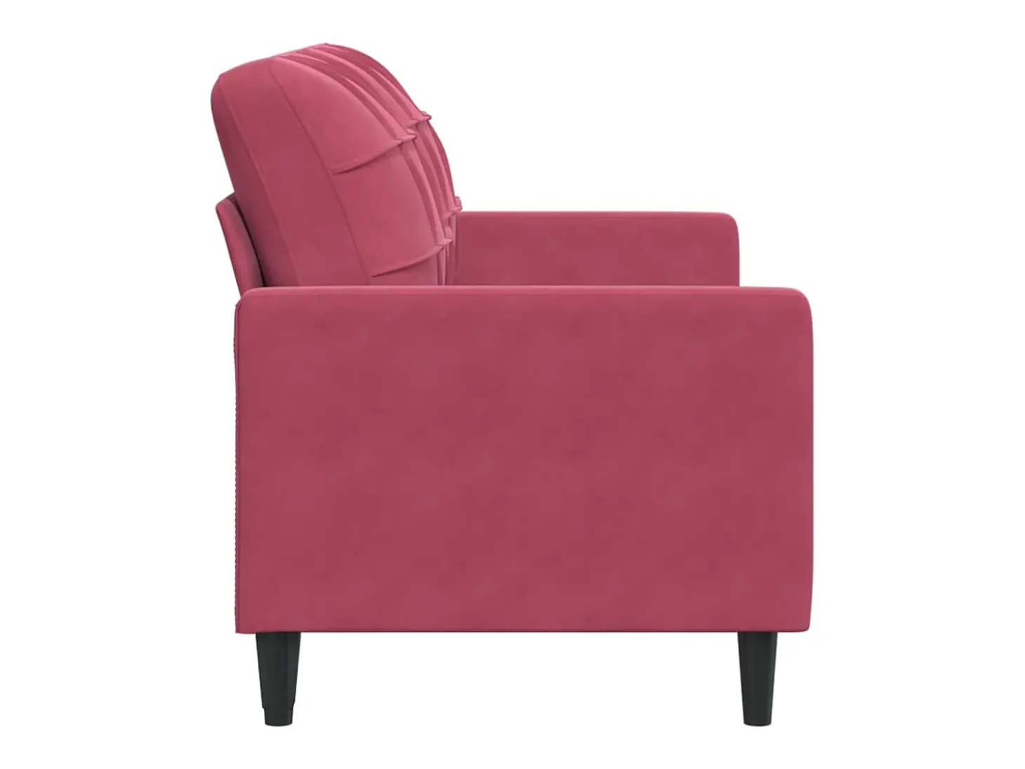 Sofá de 2 plazas de terciopelo rojo tinto 140 cm