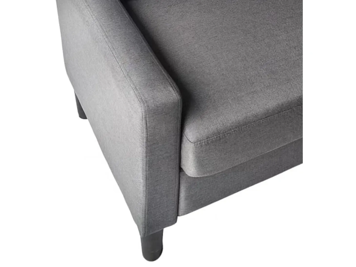 Sofá de 3 plazas de 86x184x76 cm con cojines desenfundables en color gris oscuro Dubi