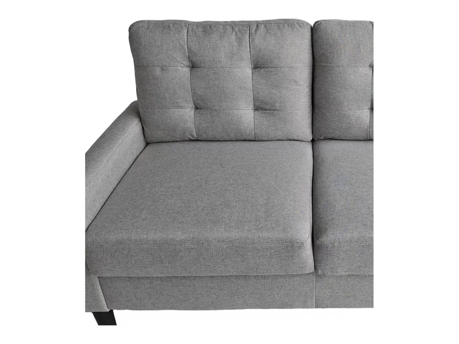 Sofá de 2 plazas de 86x140x76 cm con cojines desenfundables en color gris claro Dubi