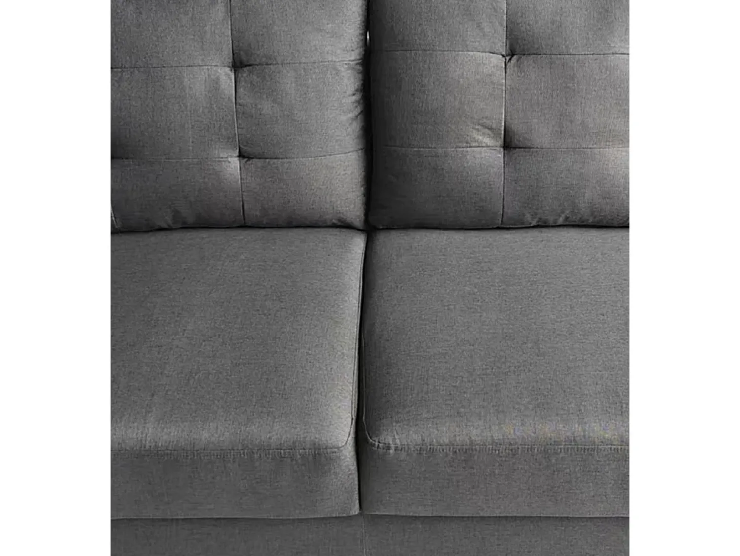 Sofá de 2 plazas de 86x140x76 cm con cojines desenfundables en color gris oscuro Dubi