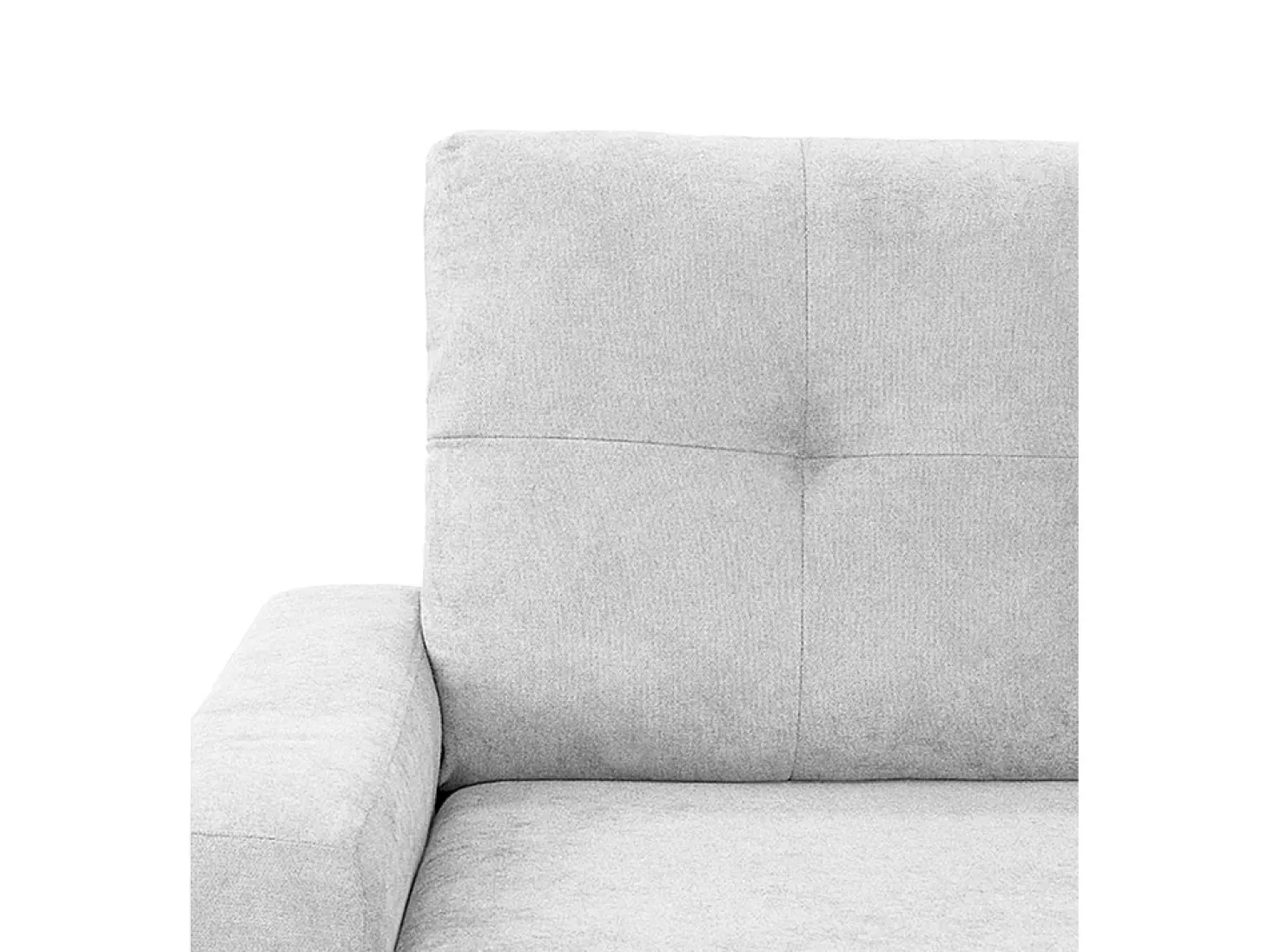 Sofá de 2 plazas de 96x145x78 cm de tela en color gris claro con patas negras Brooklyn