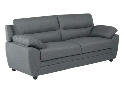 Sofá de 3 plazas elegante tapizado de tela color gris MANOA