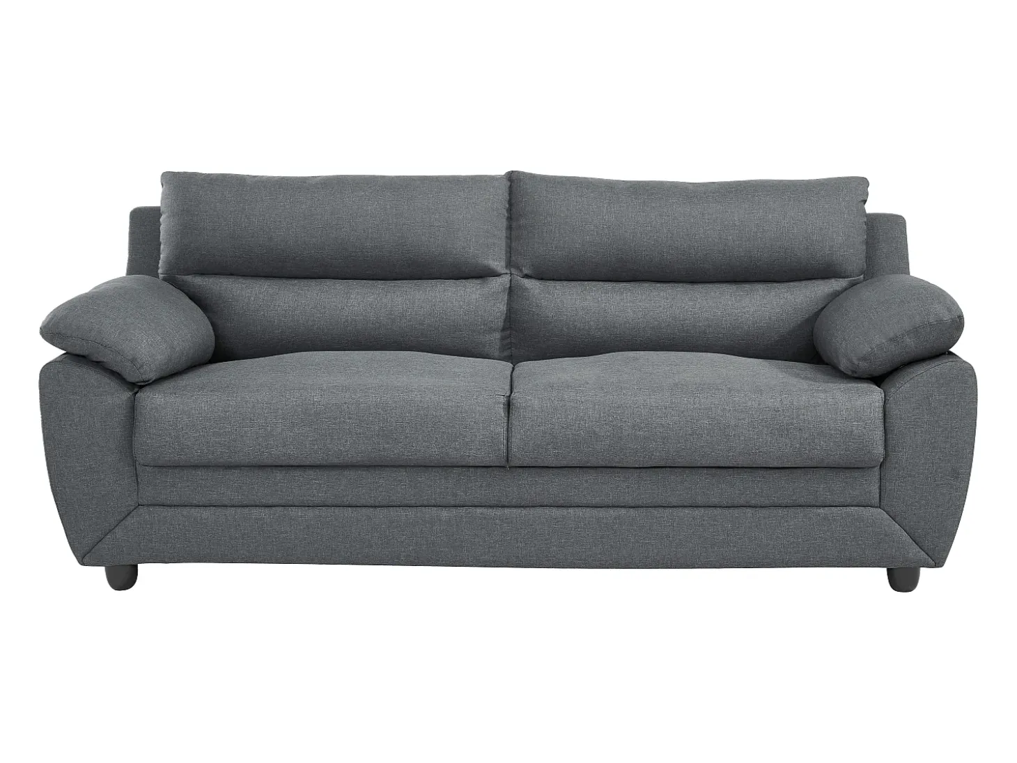 Sofá de 3 plazas elegante tapizado de tela color gris MANOA