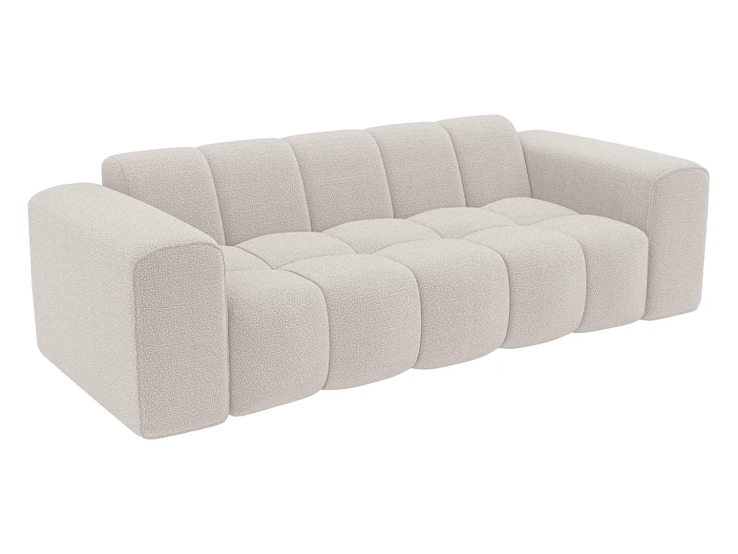 Sofá de 3 plazas en chenilla beige CALESO de Maison Céphy