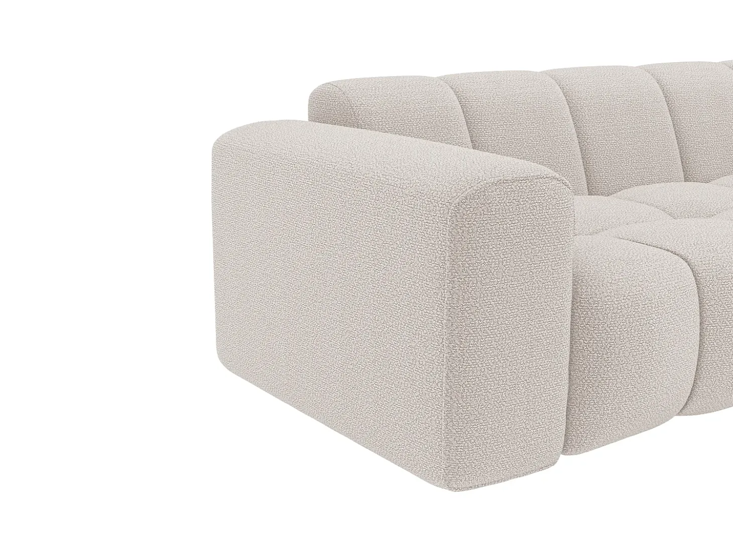 Sofá de 3 plazas en chenilla beige CALESO de Maison Céphy