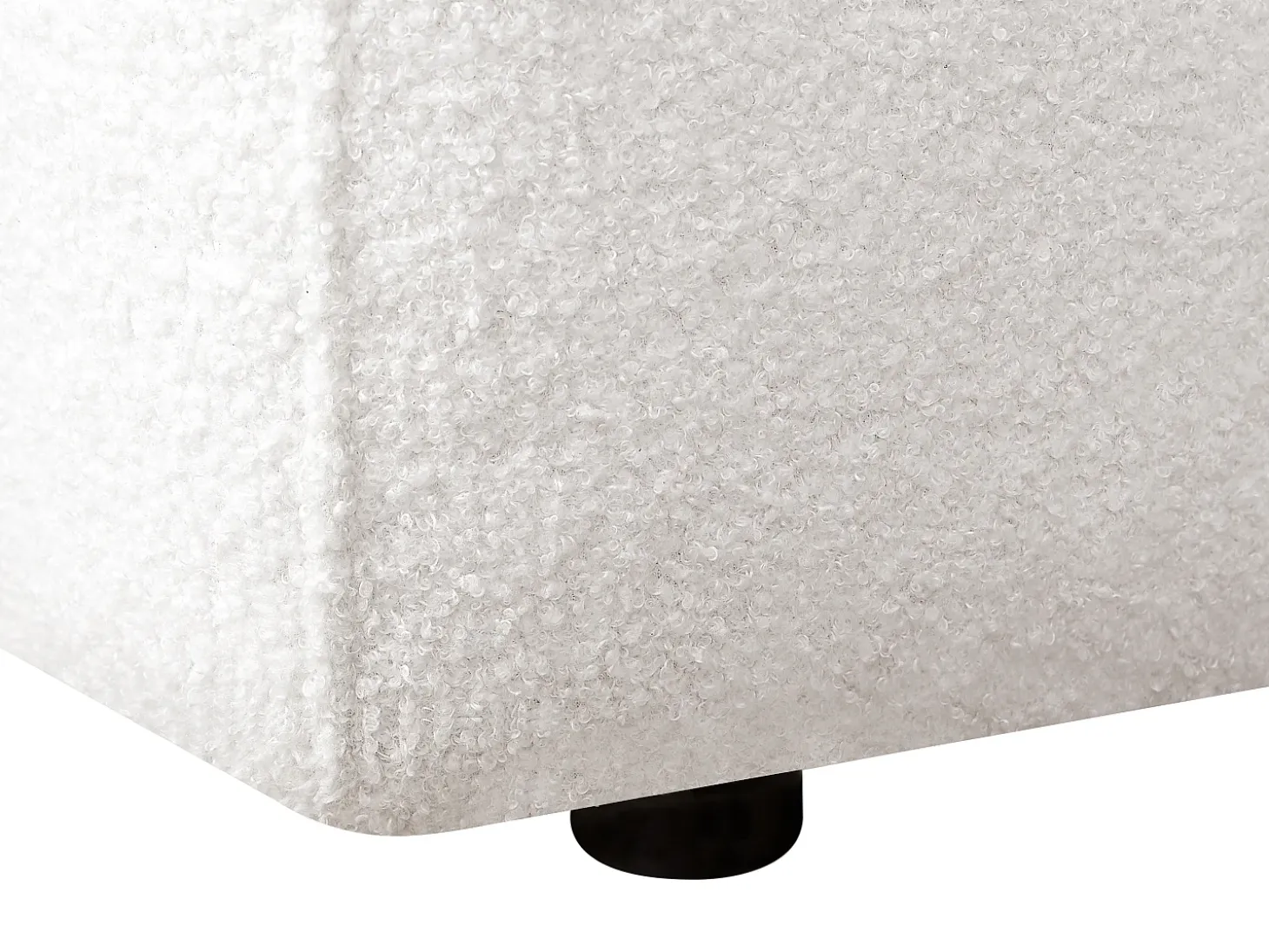 Sofá de 3 plazas en tela bouclé blanco estilo diseño SOPELANA