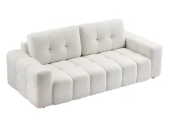 Sofá de 3 plazas en tela bouclé blanco estilo diseño SOPELANA