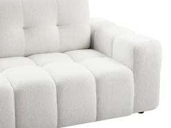 Sofá de 3 plazas en tela bouclé blanco estilo diseño SOPELANA