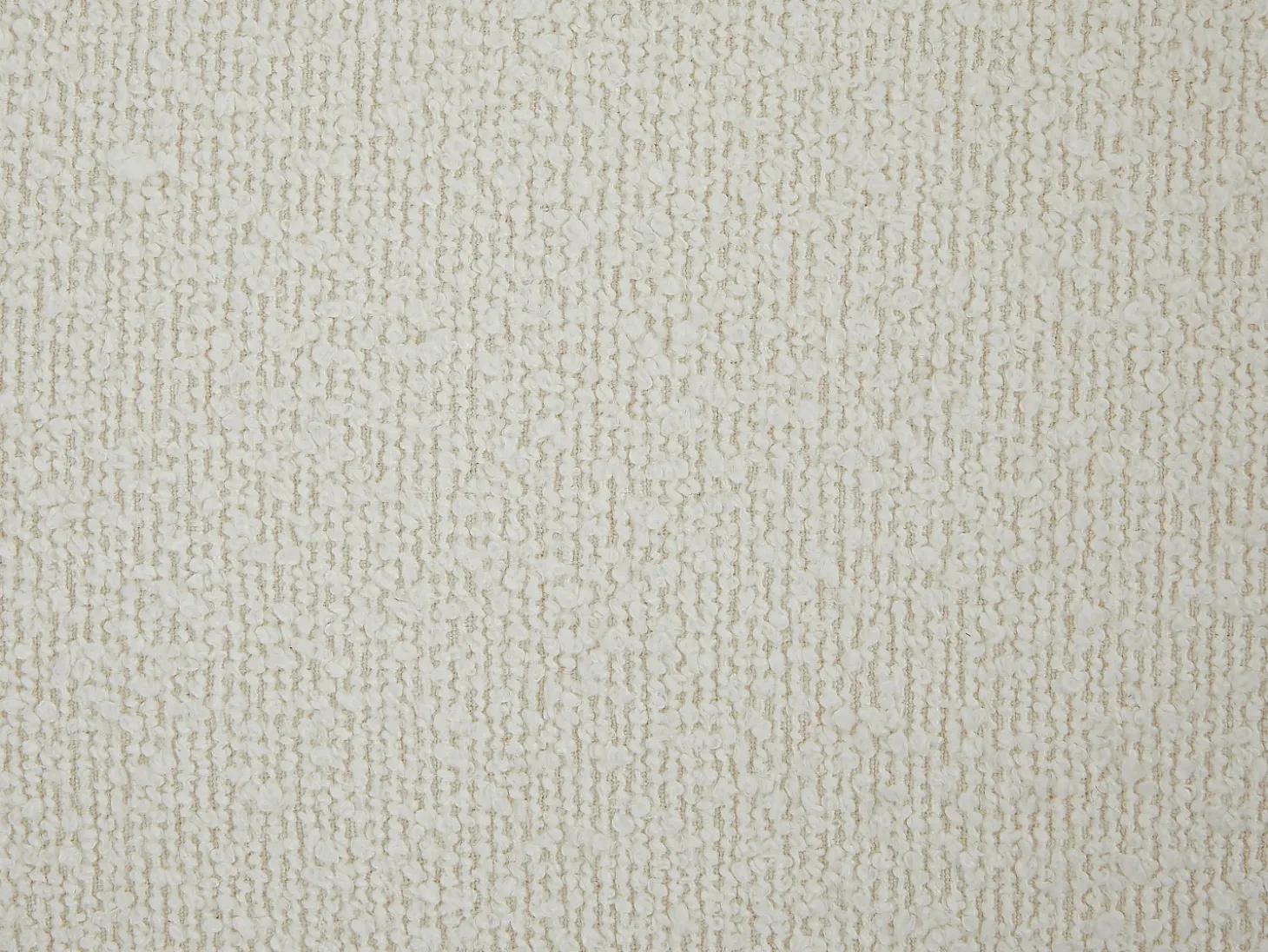 Sofá de 2 plazas en tela bouclé blanco marfil OVOTAS