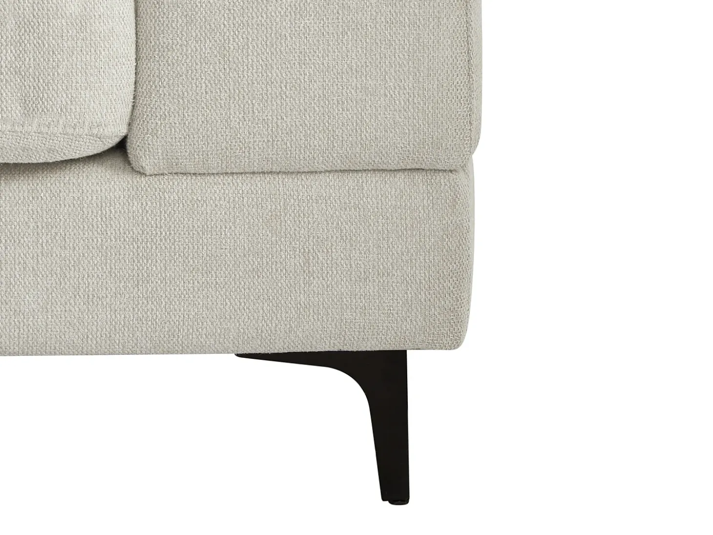 Sofá de 3 plazas en tela texturizada de color beige JAMOLO