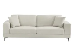 Sofá de 3 plazas en tela texturizada de color beige JAMOLO