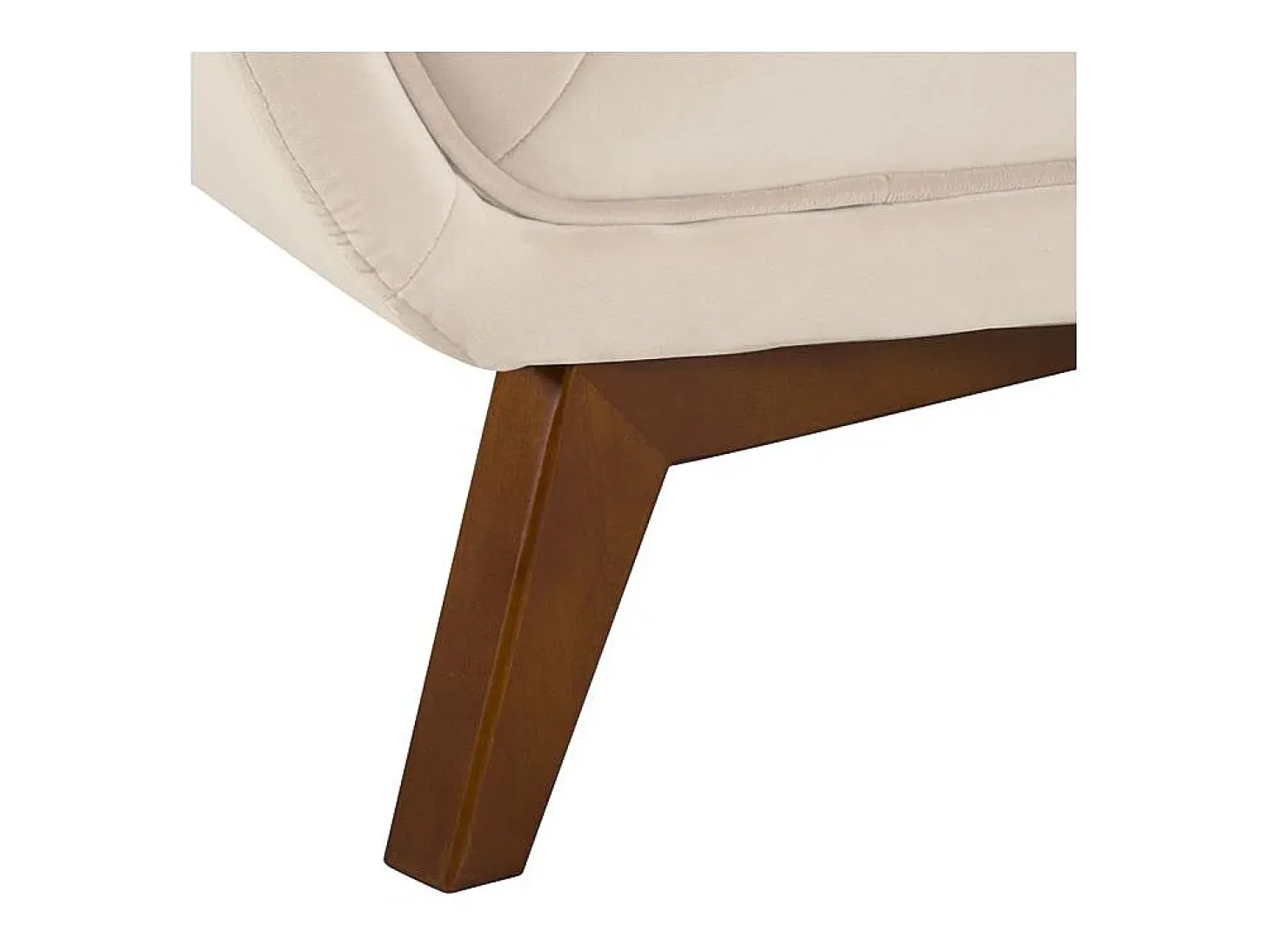 Sofá de 3 plazas en terciopelo beige - Mona
