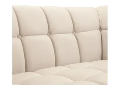 Sofá de 3 plazas en terciopelo beige - Mona
